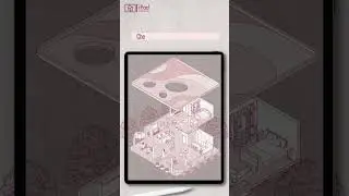 Isometric Diagrams in Procreate Tutorial | iPad Architecture #shorts #shortstutorial #procreate