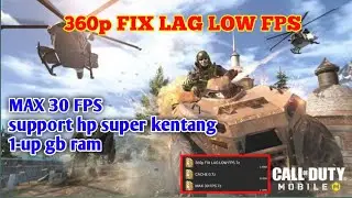 360p FIX LAG LOW FPS || CONFIG FIX LAG CODM