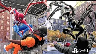Marvel's Spider-Man 2 PS5 Accurate Venom Suit Vs Advanced Suit Comparison - Spider-Man PC Mods