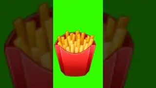 French fries green screen no copyright 