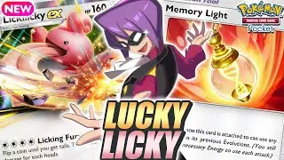 MEMORY LIGHT Lets LICKILICKY Lick Opponent’s Entire Board ! - Pokemon TCG Pocket