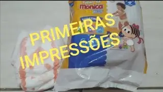 ✔PRIMEIRAS IMPRESSÕES DA FRALDA TURMA DA MONICA BABY SHORTINHO