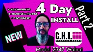 Modern Style Garage Door / Installed / Steel Building Application / CHI Model 2347 / PART 2