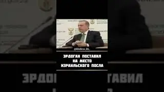 Эрдоган поставил на место Израильского  посла