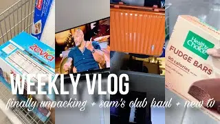Weekly Vlog: Finally Unpacking + Sam's Club Haul + New TV | IAMYVETTERENEE