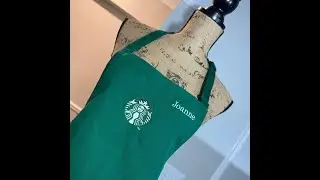 Adding a small detail to an apron using your smallest hoop for the PE800 or NQ1700E, the 1x2.5 hoop