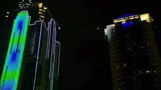 5.09.18 «Грозный-Сити» Проход к началу  бокса «Время Легенд». Расул Абакаров - канатоходец