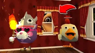 😱 ЧЕЛОВЕК ЗА ОКНОМ Проник в Наш ДОМ в Чикен Ган! Chicken gun  #2
