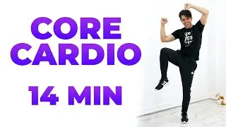 14 MIN CORE CARDIO WORKOUT • 1800 Steps • Walking Workout #166