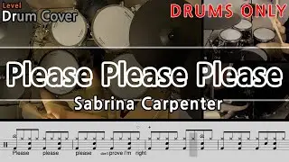 [DRUMS ONLY]Sabrina Carpenter - Please Please Please Drum Cover & Drum score 드럼악보 & 드럼커버