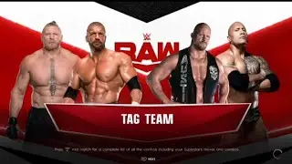 WWE 2K22 - THE ROCK AND STONE COLD VS BROCK LESNAR AND TRIPLE H | PS4™ GAMEPLAY |