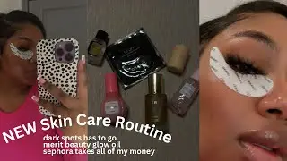 NEW SKIN CARE ROUTINE | SEPHORA HAUL | HORMONAL ACNE | MERIT BEAUTY GOODIES | Sommerly