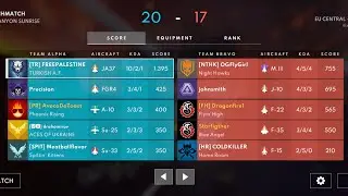JA37 Viggen, son saniye kurtarışı. JA37 Viggen, last second save. Crimson Canyon-Team Deathmatch.