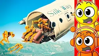 Reacting to EPIC PLANE MOMENTS in BeamNG Drive!