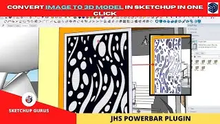 how to make IMAGE to 3D MODEL in SketchUp  / SketchUp tutorial