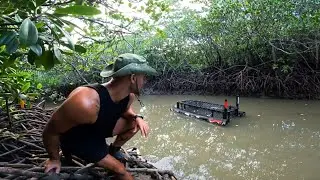 Catching Prawns 100 Meters From A Crocodile Trap + Exploring Banana Farm