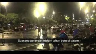 Suasana perayaan tahun baru di batam
