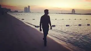 An eve at Corniche Beach, Abu Dhabi