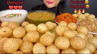 60🥵PANIPURI,CHATPATE,DAHIPURI,GOLGAPPE *ASMR EATING