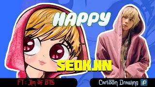 진 (Jin) 'I'll Be There' Official MV Cartoon Drawing | BTS X Cartoon #bts #jin #btsarmy #happy
