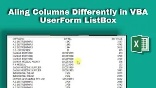 Aling Columns Differently in VBA UserForm ListBox