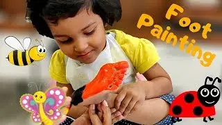 Easy Foot Painting Ideas | Foot Painting Ideas for Toddler | ButterFly | HoneyBee | LadyBug | PART-1