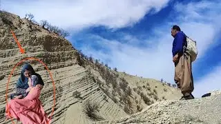 Ali's desperate search in the mountains and not finding his wife and daughter