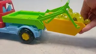 Marbles balls rolling into a garbage truck Satisfying Marble run ASMR