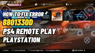 How to Fix PS4 8801330D Remote play error Not connecting Fixed