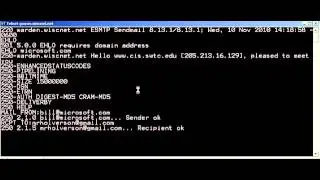 YouTube   Telnet into SMTP Server