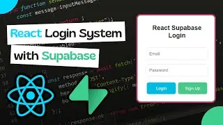 Supabase React Login System | Supabase Authentication in ReactJs | React Login System