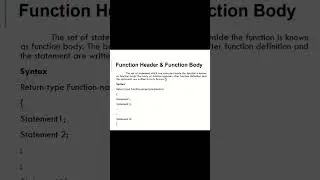 #functiondefinition #functionheader #function #programming #clangauge #c++ #functions #ytshorts #fyp