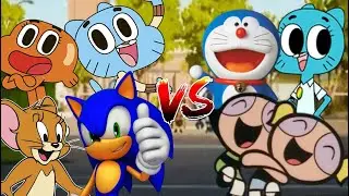 MUGEN Request 396: Sonic, Gumball, Darwin, Jerry VS Nicole, Buttercup, Bubbles, Doraemon