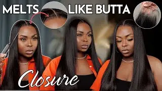 THE ONLY SEW IN TUTORIAL YOU NEED 👏🏾| Middle part no baby hair | Janet Collection 4x5 NUSKIN CLOSURE