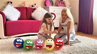 Milana and Daddy Finger Nursery Rhymes | Learn Colors With Balloons