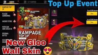 FREE FIRE RAMPAGE TOPUP EVENT | HOW TO GET GLOO WALL AND NEW BAGPACK SKIN PERMANANT?