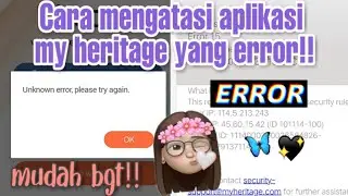 Cara mengatasi susah login di aplikasi my haritage, yang lagi viral di tiktok!!