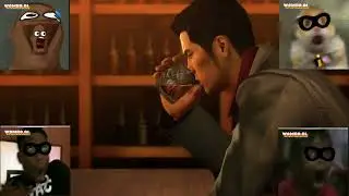 Mr Incredible becoming scared sing Bakamitai with kiryu karaoke scene