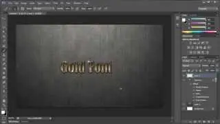 Gold Font Text Effect Photoshop Tutorial