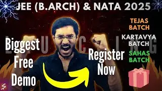 Biggest Demo Session FREE! NATA 2025 & JEE B.Arch 2025 | Register Now! Safal Together 🔥