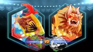 Beyblade burst app~Xander vs Katana Sakaki (Xcalius X2 vs Spryzen S2)