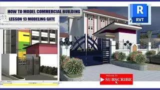 How to model Commercial Building in revit 2023 lesson 13 Gate Design