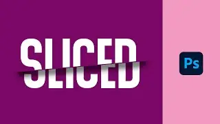 How To Create Sliced Text Effect In Adobe Photoshop - Graphic Design Tutorial