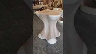 Chic wood stools #storts #wood #woodworking #interiordesign #woodcarving #woodart