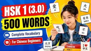 HSK 1 (3.0) Complete Vocabulary | 500 Words for Chinese Beginners