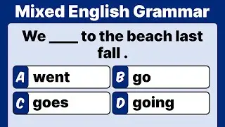 Mixed English Grammar | Grammar Quiz | Can you answer all?