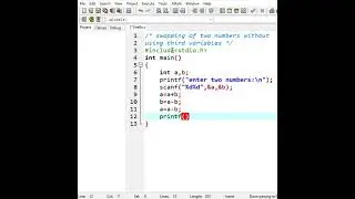 swap two numbers without using third variable in c