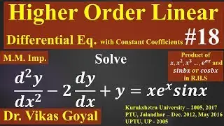 Linear Differential Equation with Constant Coefficients in Hindi #18 (CF & PI) Engineering Maths