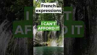 How to say I CAN'T AFFORD IT in French #shorts