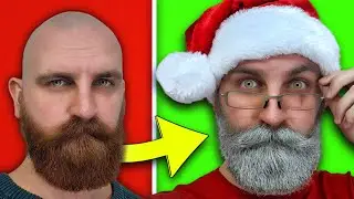 How to Dye Santa Beard TEMPORARILY with No Bleach | Instant Wash